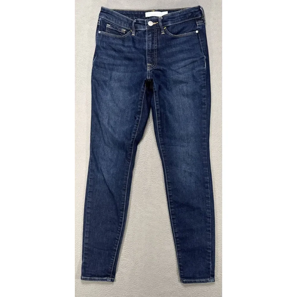 Athleta Sculptek Jeans Womens Size 2 Blue Stretch Preppy School‎ Dark Wash Denim